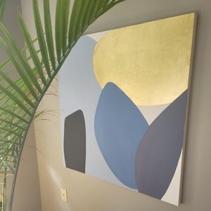 Original Art. Gold Leaf and acrylic on canvas.